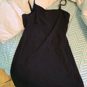 black asos dress